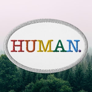 Human. Embroidered Rainbow Patch