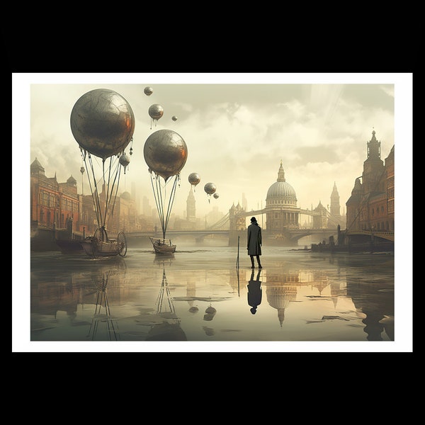 London 2525 - Giclee Archival Fine Art Print - Surreal Modern Art