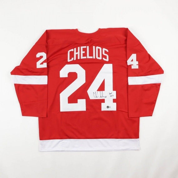 Chris Chelios Red Wings Signed Home Jersey