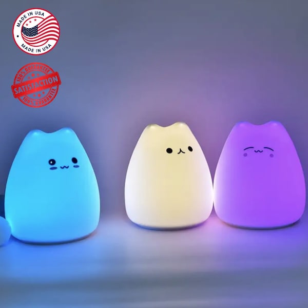 Cat Night Light Etsy