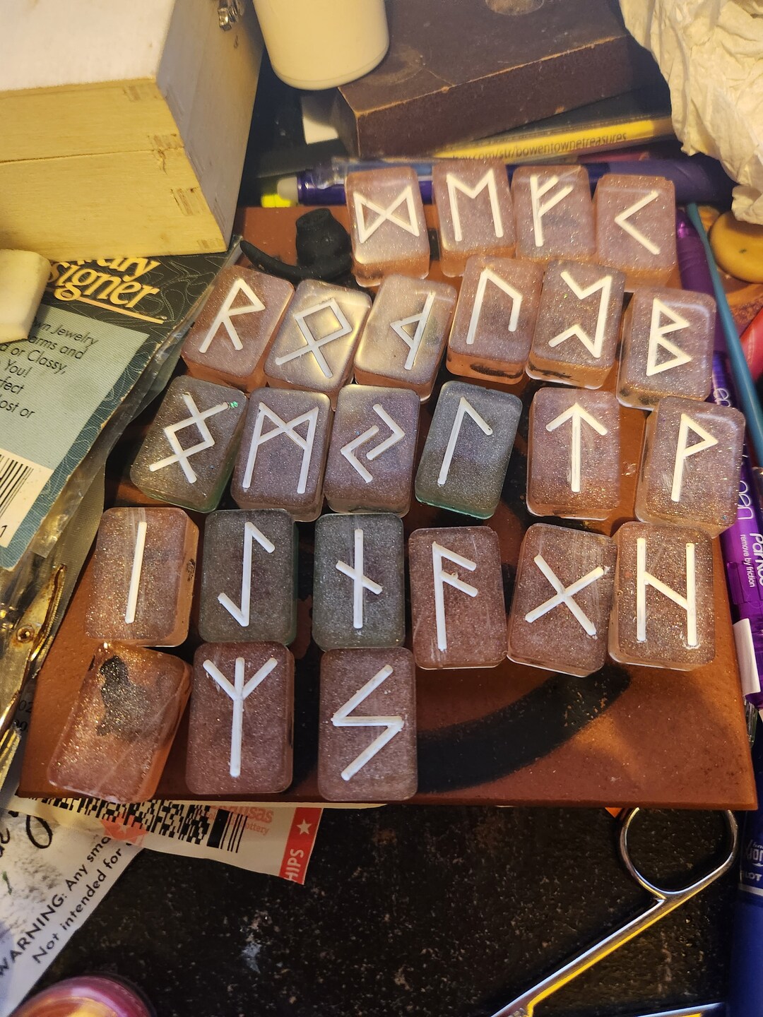 NORSE RUNES CHOOSE Your Colors and Decorations You Choose the Resin ...