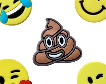 Fun Smiley Smile Laugh Wink Kiss Poo Emoji Croc Charms Jibbitz
