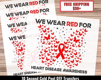 DTF TRANSFER - Cold Peel, Awareness, Heart