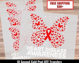 DTF TRANSFER - Cold Peel, Awareness, Heart