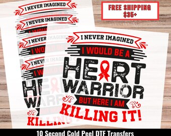 DTF TRANSFER - Cold Peel, Awareness, Heart