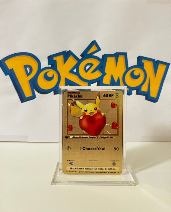 Pikachu Illustrator Pokemon Japanese Pocket Monsters Gold Metal Card