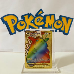 Pikachu VMAX 188/185 Rainbow Vivid Voltage Hyper Rare - Holographic -  Secret Rare Pokemon Proxy Card - HANDMADE - Holy Grail PSA
