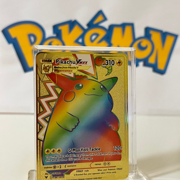 Pikachu Vmax Rainbow Rare Etsy