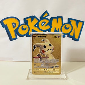 Mimikyu V Gold Metal Pokemon Card