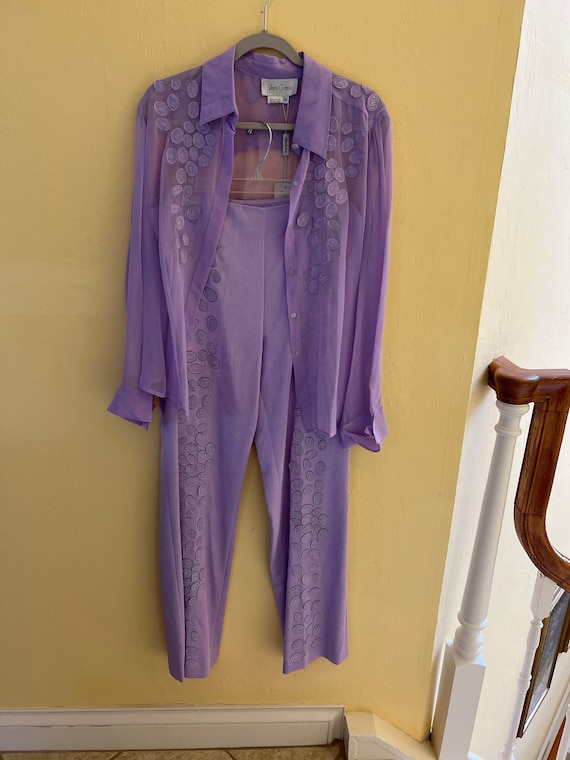 New Vera Cristina Light Purple Silk/Soie Blouse an