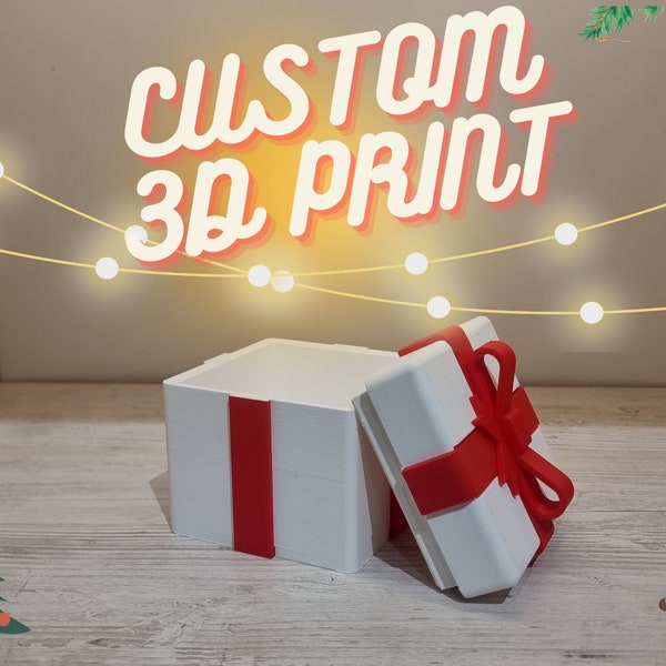 Kerstcadeau box 3D Print | Gepersonaliseerde cadeau boxen