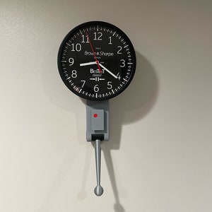 8 Inch Dial Test Indicator Wall Clock, Great Gift for Machinist / Engineer / CNC Manufacturing or Quality Tech Customization Available BESTEST .00005"