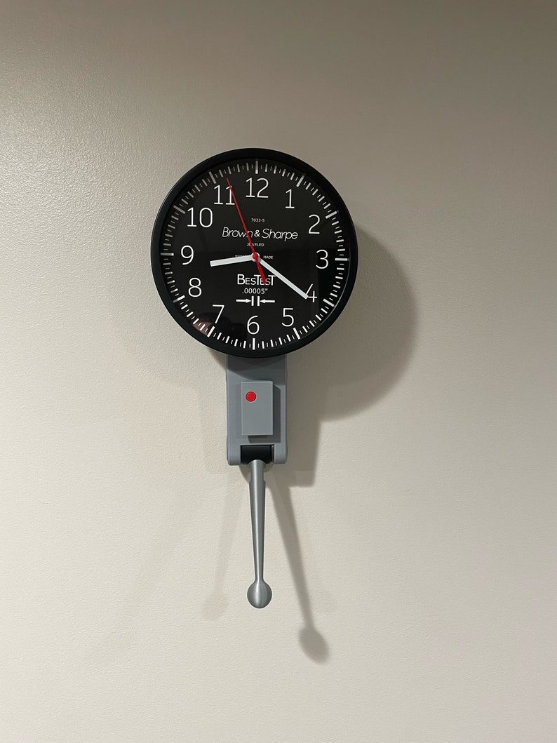 8 Inch Dial Test Indicator Wall Clock, Great Gift for Machinist / Engineer / CNC Manufacturing or Quality Tech Customization Available BESTEST .00005"