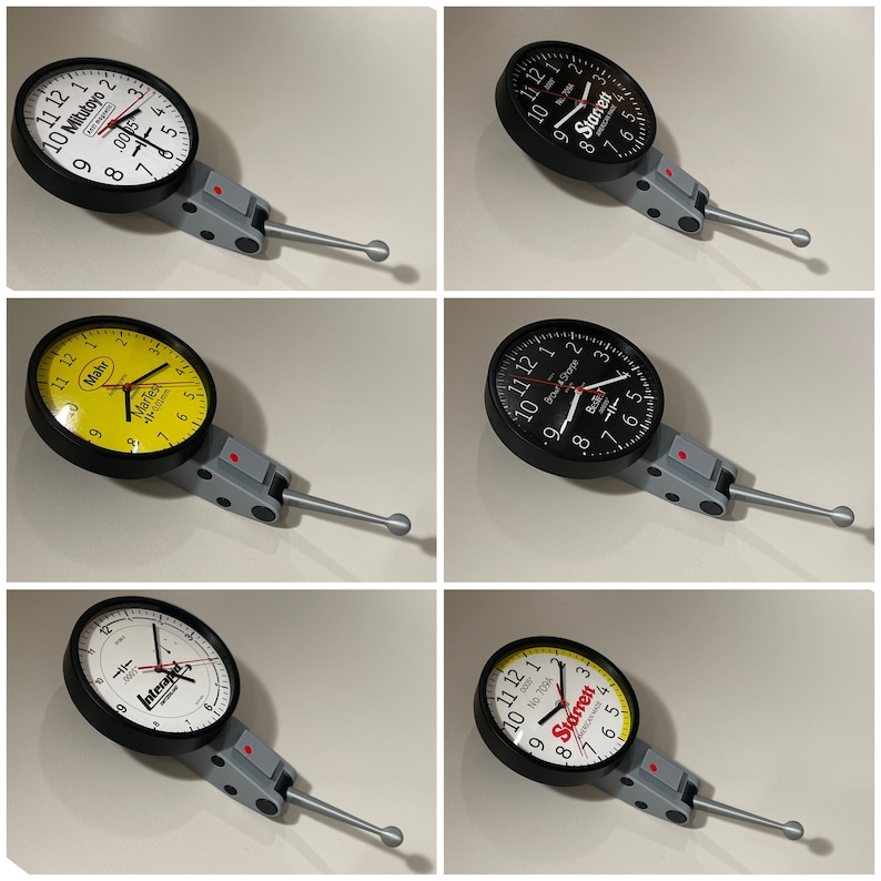 8 Inch Dial Test Indicator Wall Clock, Great Gift for Machinist / Engineer / CNC Manufacturing or Quality Tech Customization Available image 3