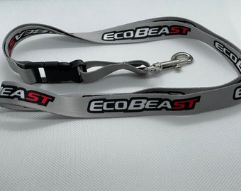 EcoBeaST Ford Ecoboost Lanyard, Edge, Focus, Fiesta, Explorer, ST, Free Shipping!
