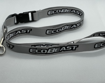 EcoBeast Ford Ecoboost Lanyard, Mustang, Focus, F-150, ST, Raptor Free Shipping!