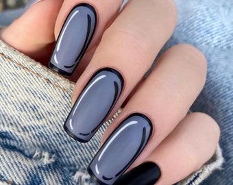 Two Tone Nails - Etsy Two Tone Nails - Etsy