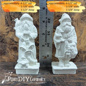 SMALL Ready to Paint Old World Santa Set Belgium and Holland Collectible Santas Ceramic Bisque DIY Santa Christmas Decor
