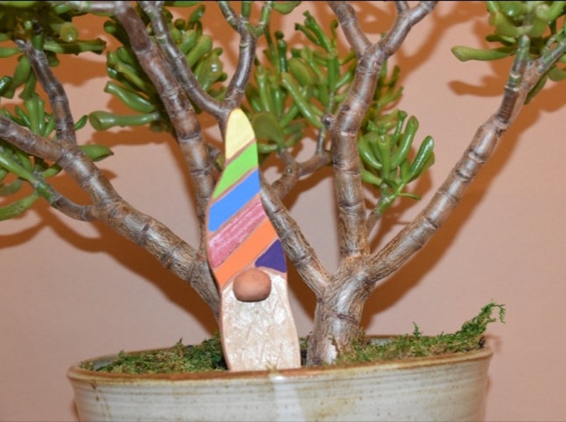 Gay Pride, Rainbow Flag, Gnome, Plant, Garden, Plant Sitter, LGBTQIA, Clay, Pottery, PFlag, Colorful, Gift, Yard Art, Ceramic, Tomte image 4