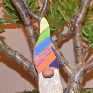 Gay Pride, Rainbow Flag, Gnome, Plant, Garden, Plant Sitter, LGBTQIA, Clay, Pottery, PFlag, Colorful, Gift, Yard Art, Ceramic, Tomte image 3