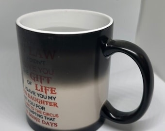 Mug To My Dear Son In Law , from mother in law, Magic Black