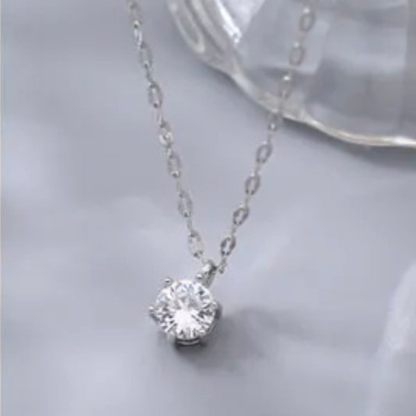 New Trendy 925 Sterling Silver AAA Zircone Girocollo Collane Semplice Diamante Lucido CZ Pendenti Per Le Donne Gioielleria Raffinata NK126