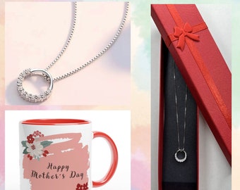 Tasse cadeau fête des mères, collier