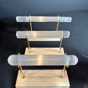 Selenite Satin Spar Bracelet Stands image 1