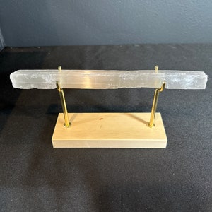 Selenite Satin Spar Bracelet Stands 8 inch raw