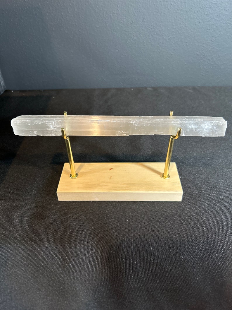 Selenite Satin Spar Bracelet Stands 8 inch raw