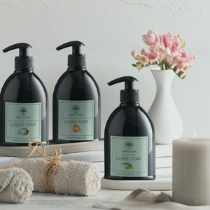 Olive Oil Liquid Hand Soap in Dispenser, Sulfate Free, Paraben Free 16.9 Fl oz, All Skin Types