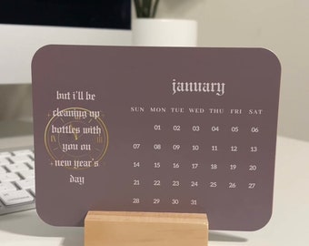 Swiftie Eras Desk Calendar Eras Tour Calendar Aesthetic Calendar Lyric Calendar Minimalist Calendar Gifts for Swifties