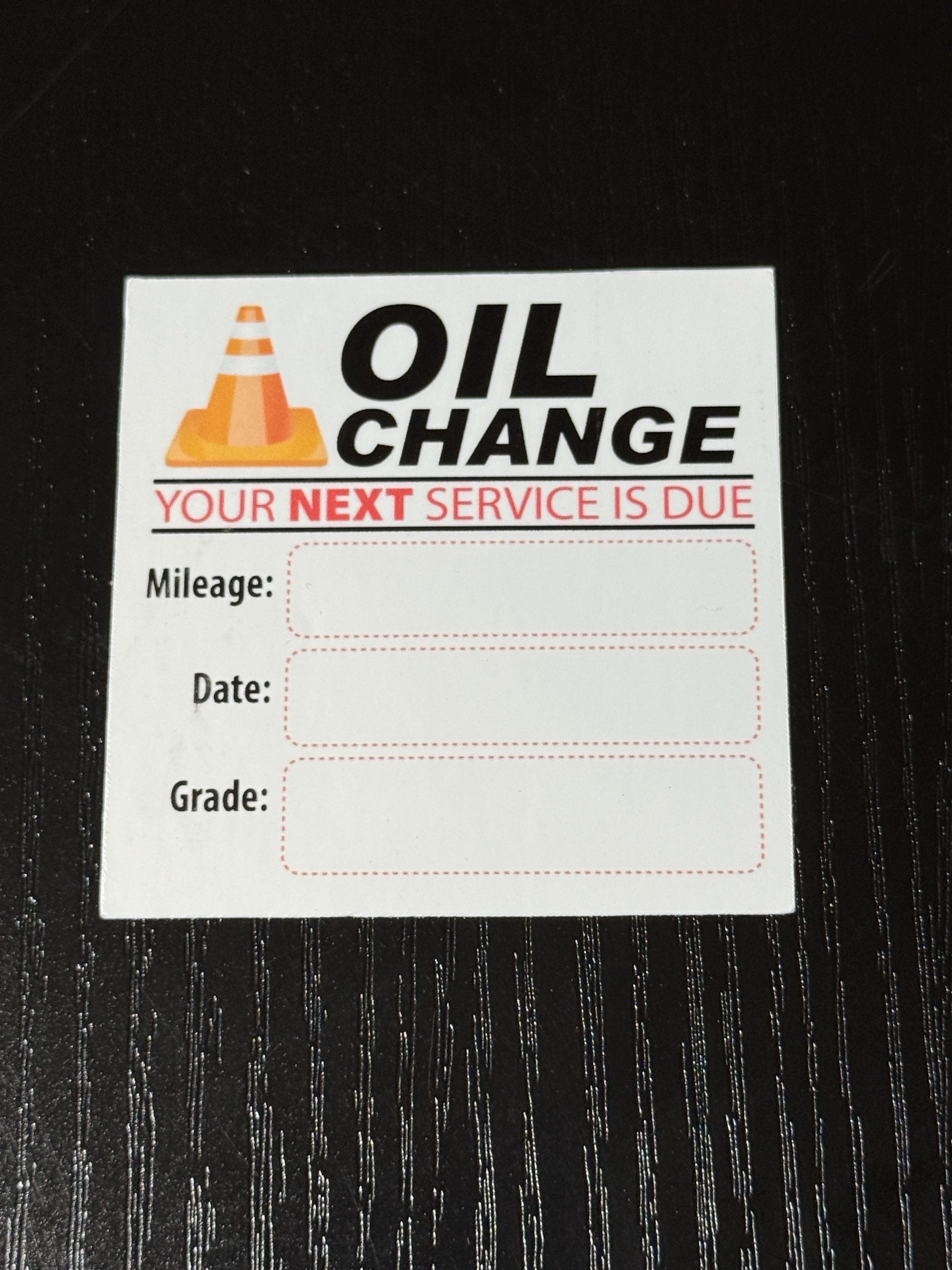 Oil Change Stickers , 3 Sticker Lot, Automotive , Repair ,handyman ...