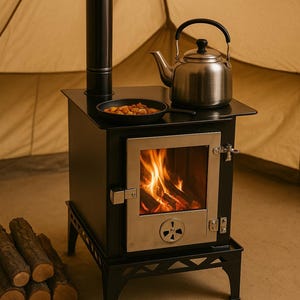 Mini Camping Wood Stove: Portable Tent Heater & Campfire Oven