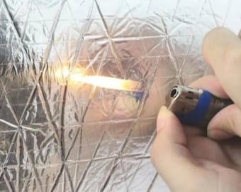 Tela de aluminio ignífuga: protección térmica para estufas de leña y paredes.