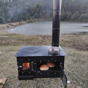 Estufa de leña portátil: camping, caravana, cabaña