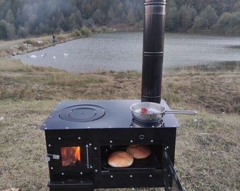 Estufa de leña portátil: para camping, caravanas y cabañas.