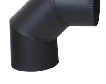 Codo para estufa de leña, tubo de 8 cm (3"), apto para caravana o tienda de campaña