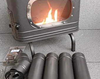 Mini Wood Stove: Portable Cabin Heater with Side Window