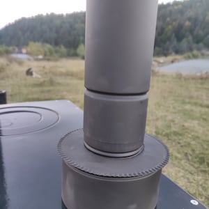 stove reduction, stove pipe, wood stove pipe, reduction