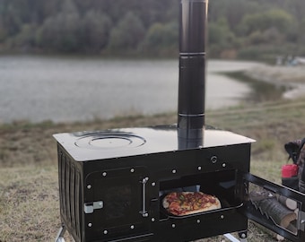 wood stove with oven, wood stove, camping stove, caravan stove,chalet stove, fishing stove, boat stove,modern cabin house stove
