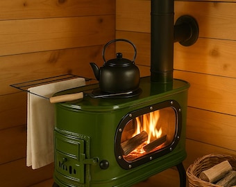 Estufa de leña portátil y ecológica: calentador para camping, cabañas y tiendas de campaña