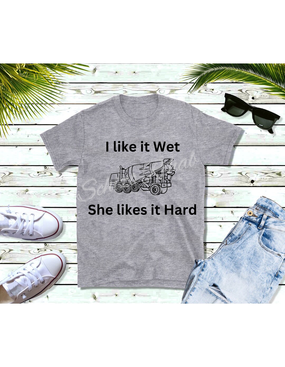 I Like It Wet, She Likes It Hard Concrete Shirt - Etsy