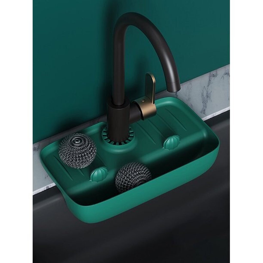 Silicone Sink Soap Holder, Sponge Holder, Sink Organizer Mat, Kitchen