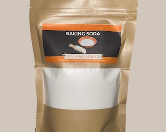 Bicarbonato de sodio puro en polvo • Grado cosmético y alimentario 340 g