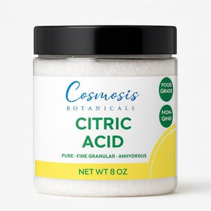 純粋なクエン酸パウダー • 食品グレード 8オンス 非遺伝子組み換え
