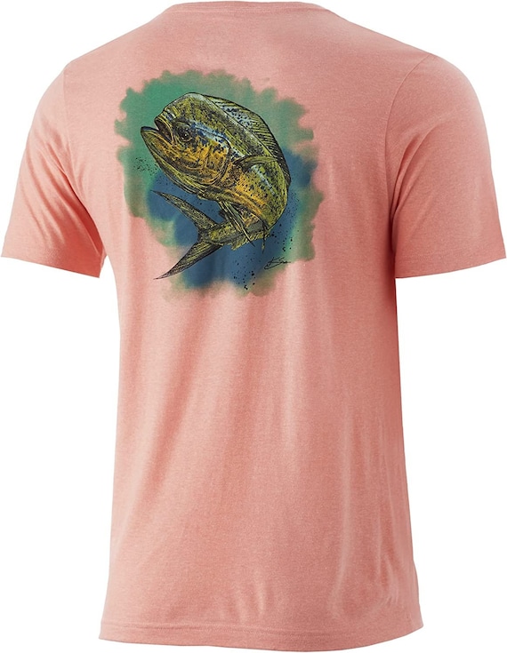 Huk Men's Beach Fishin' Short Sleeve Tee Quick-dry Performance Fishing Shirt  -  UK