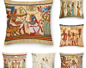 Egyptian Cushion Cover Ancient Egypt Pillowcase Sofa Living Room Decoration Decorative Bohemian
