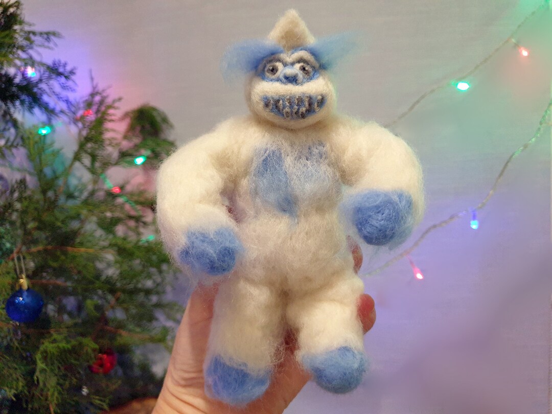 Christmas Tree Topper Needle Felted Abominable Snowman Pendant Etsy