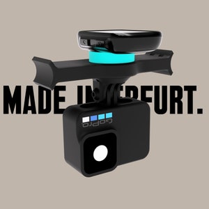 Aerobar Brücke aus Kohelfaser/Nylon mit Garmin-/Wahoohalterung und GoPro-/Lampenhalterung für Rennrad / Triathlon / Gravel / Long Distance